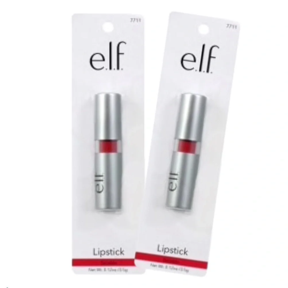 e.l.f. Sociable Red Lipstick 0.12‎ oz Lot of Two